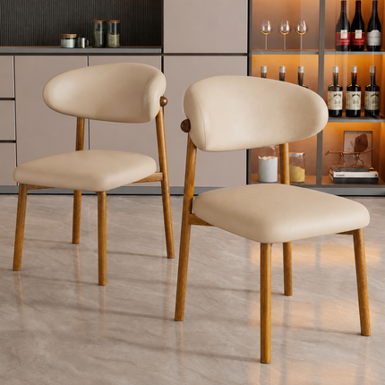 NORDLUX – Ready to Dispatch Modern Nordic Dining Chair with Curved Backrest for Home & Restaurant