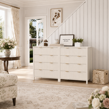 Stratus Grove Modern Dresser – Vertical Cabinet for Bedroom, Living Room, or Entryway