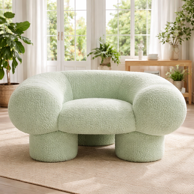 Furrora Cloud Chair Playful Postmodern Statement Lounge Accent for Cozy Living Room and Bedroom Interiors