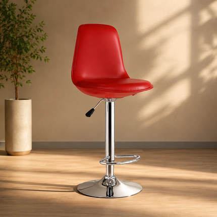 Ruvo Adjustable Hydraulic Bar Stool Modern Counter Chair Mid Century Contemporary Kitchen Island Breakfast Bar Cafe Pub Seating