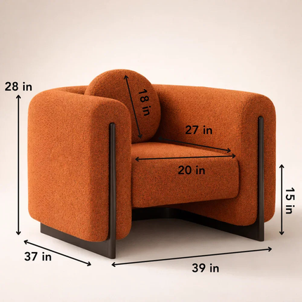 Brio Accent Chair – Ready to Ship Contemporary Sculpted Seating for Living Room and Lounge Spaces