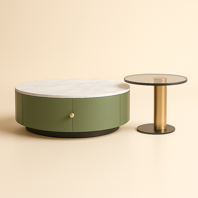 Avila Verde – Modern TV Cabinet, Nordic Inspired Media Console - Uber Decor