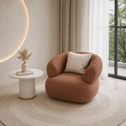 Bristol Luxury Modern Curved Sofa with Channel Tufted Backrest Customisable Designer Couch for Living Room