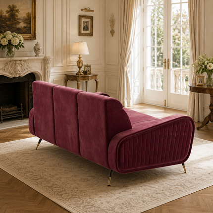 Como Luxury Modern Channel Tufted Sofa with Art Deco Inspired Design Customisable Designer Couch for Premium Contemporary Spaces