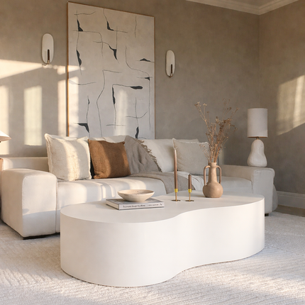 Kuno Coffee Table Modern Fluid Contemporary Biophilic Inspired Designer Center Table Custom Finish Sculptural Statement Table for Luxury Living Area