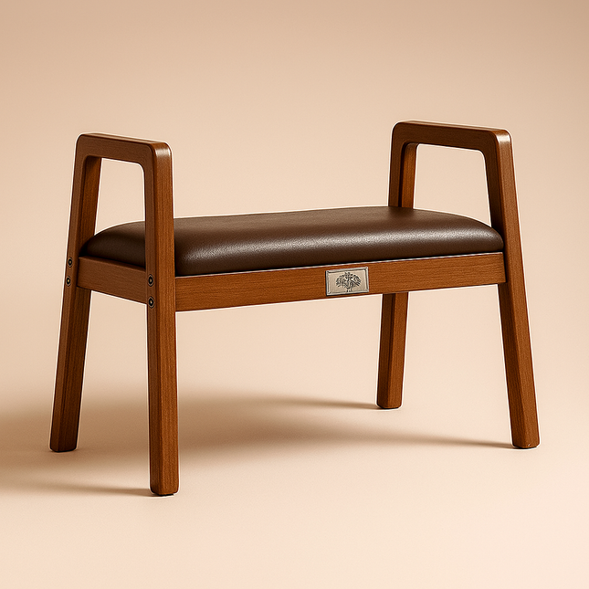 ErgoHaven – Nordic Ergonomic Bench | Compact Entryway Shoe Changing Stool for Bedrooms, Hallways, and Dressing Areas - Uber Decor