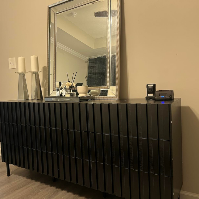 Raven Noir 9-Drawer Contemporary Japandi Cabinet for Living Room, Bedroom, Office & Entryway