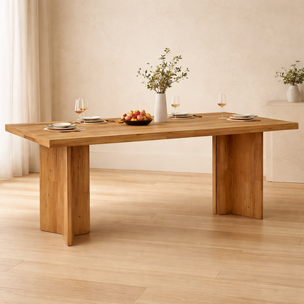 The Hearthside Custom Made Dining Table Mid Century Modern Inspired Design Bespoke Handcrafted Elegance Ideal for Modern and Classic Dining Rooms