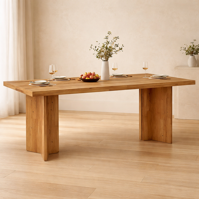 The Hearthside Custom Made Dining Table Mid Century Modern Inspired Design Bespoke Handcrafted Elegance Ideal for Modern and Classic Dining Rooms