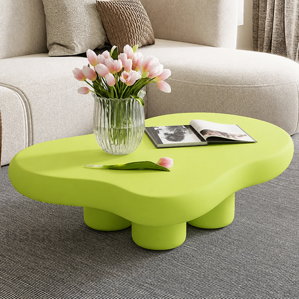 Tigris Blanc Wabi-Sabi Cloud Coffee Table – Japandi Sculptural Organic Center Table for Modern Living Rooms