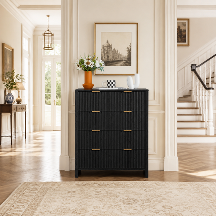 Stratus Grove Modern Dresser – Vertical Cabinet for Bedroom, Living Room, or Entryway