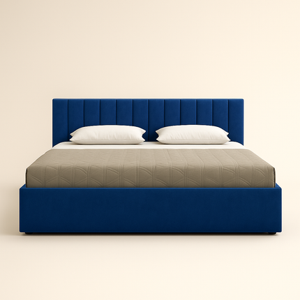 OakMist Contemporary Upholstered Platform Customisable Bed for Minimalist Interiors - Uber Decor