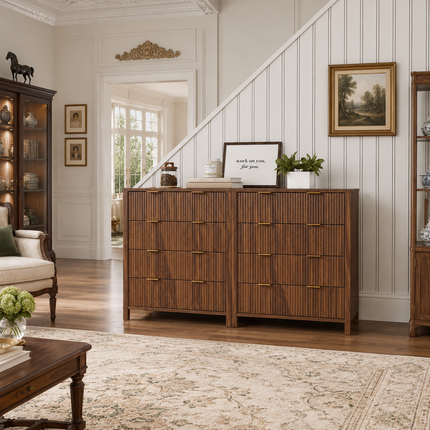 Stratus Grove Modern Dresser – Vertical Cabinet for Bedroom, Living Room, or Entryway