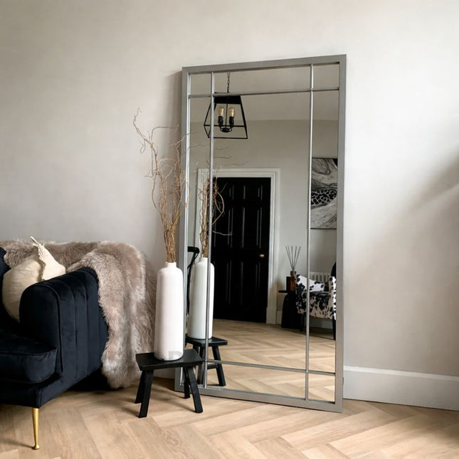 SparkFrame- Rectangle Shaped Full Length Metal Framed Large Size Mirror for Bedroom, Living Room, Foyer, Boutique or Clothing Store