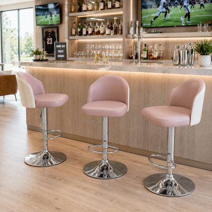 Nori Modern Bar Stool with Hydraulic Lift for Kitchen Island Home Bar Breakfast Counter Contemporary Counter Seating
