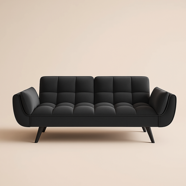 Napoli Futon Bed- Cloud Couch Sofa Convertible Bed- Adjustable Backrest 3-level Foldable Love Seat Sleeper Sofa - Uber Decor