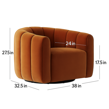 Serenity Curve – Mid-Century Modern Japandi-Inspired Lounge Chair - Uber Decor