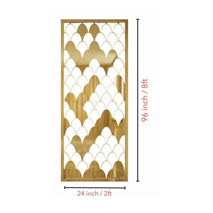 SERAPHIN Stainless Steel Decorative Room Divider Panel Floor To Ceiling Partition For Living Room Dining Area And Foyer