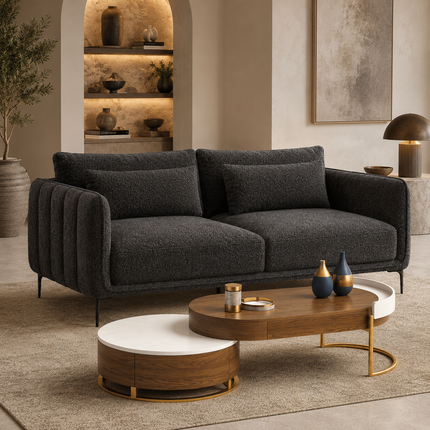 Amelise 84" Sofa- Contemporary Upholstered Extra Wide Couch for Office, Living room