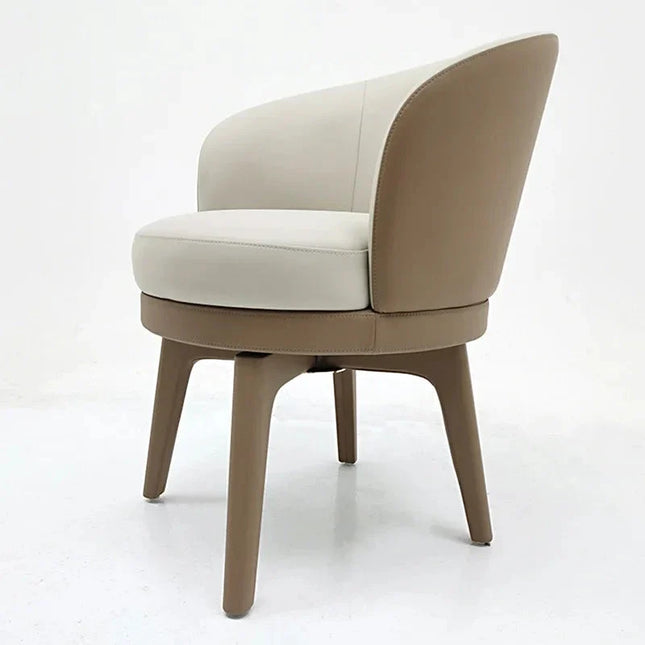 Stella Arco – Italian Minimalist Optional Swivel Dining & Vanity Chair with Nordic Armrest Design - Uber Decor