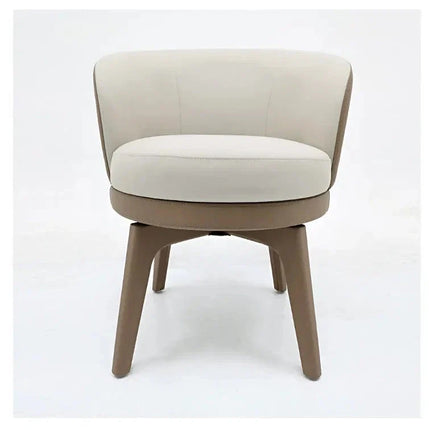 Stella Arco – Italian Minimalist Optional Swivel Dining & Vanity Chair with Nordic Armrest Design - Uber Decor