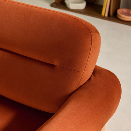 Metz Contemporary Accent Sofa with Cylindrical Armrests Customisable Designer Lounge Couch for Artistic Modern Interiors