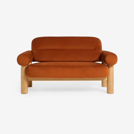 Metz Contemporary Accent Sofa with Cylindrical Armrests Customisable Designer Lounge Couch for Artistic Modern Interiors