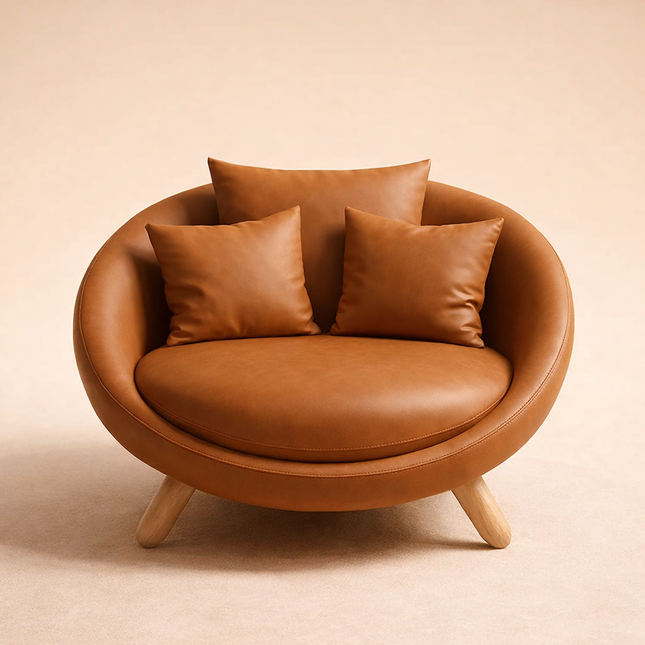 Anviya Luxe Accent Chair - Minimal Nordic Fabric Chair for any Room - Uber Decor