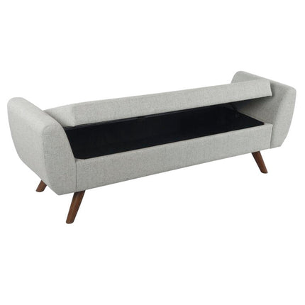 Amsi Mid-Century Modern Flip Top Storage Bench – Japandi-Inspired Entryway & Bedroom Organizer - Uber Decor