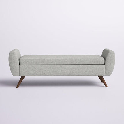 Amsi Mid-Century Modern Flip Top Storage Bench – Japandi-Inspired Entryway & Bedroom Organizer - Uber Decor