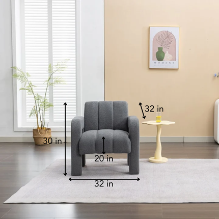 Avira Regal Bedroom Accent Chair – Ready to Ship Comfy Reading Nook Chair for Home