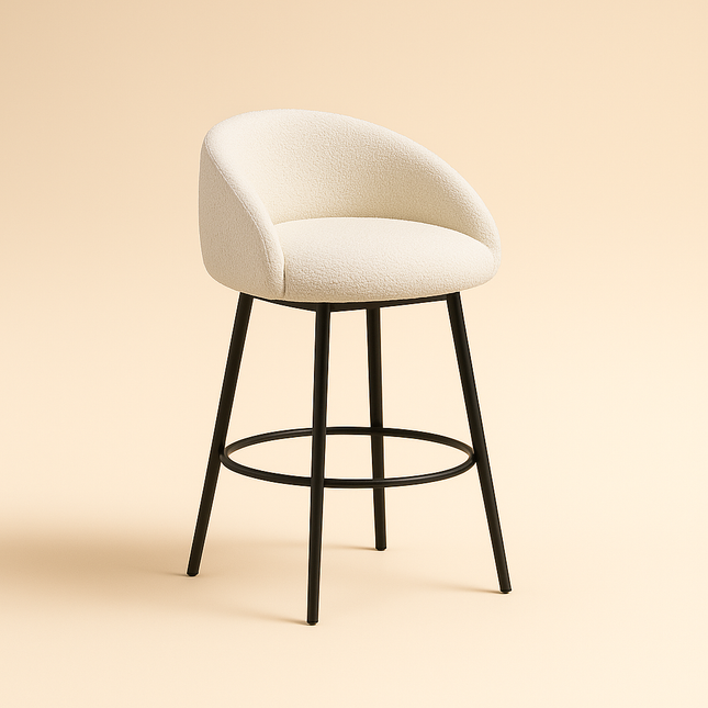 Talise 360 Revolving Swivel Bar Stool- Modern Counter Height Tall Bar Chair for Kitchen Counter or Cafe - Uber Decor