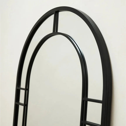 HavenArch- Arched Top Full Length Metal Framed Door Style Mirror for Entrance Foyer, Living Room, Boutique or Clothing Store - Uber Decor