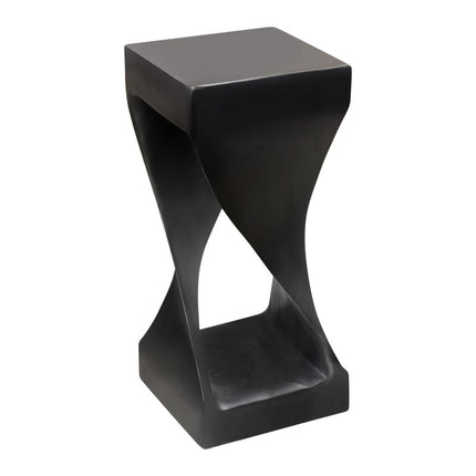 Terra Helix End Table – Sculptural Wooden Side Table, Modern Accent for Living Room & Bedroom - Uber Decor