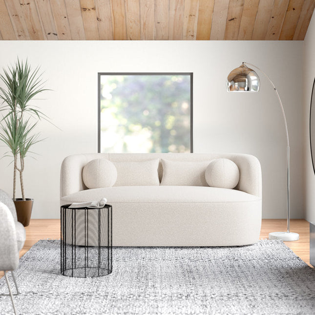 Aelira 68" Loveseat- Classic Cushioned 2 Seater Upholstered Sofa for Small Living Room or Bedside Couch - Uber Decor