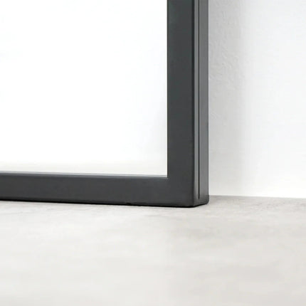 VistaLuxe- Window Pane Style Large Sized Rectangle Metal Framed Mirror for Boutiques, Clothing Stores, Living Room or Bedroom - Uber Decor