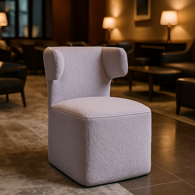 Avra Modern Dining Chair Custom Made Sculptural Wing Back Design Ideal for Dining Room Formal Lounge