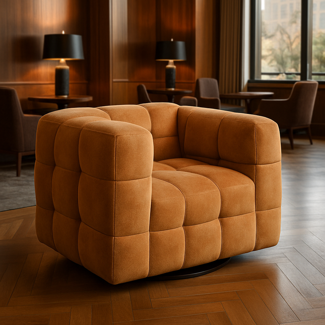 Bubli Accent Chair – Cubic Comfort Designed for Living Room or Bedroom Spaces