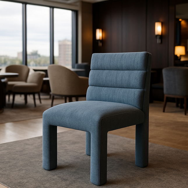 Merrin Modern Side Chair Custom Made Sculptural Design with Layered Back Ideal for Dining Room Bedroom or Lounge