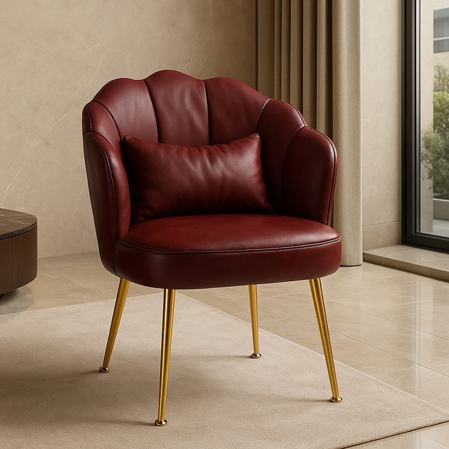 Laya Customizable Accent Chair with Pillow - Makeup Chair for Dressing Table - Uber Decor