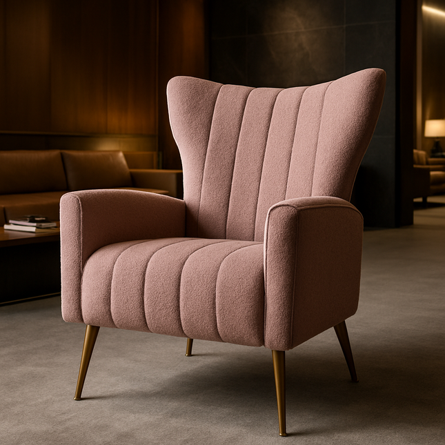 Miyana Modern Upholstered Accent Chair for Living Room with Stylish Metal Legs - Uber Decor