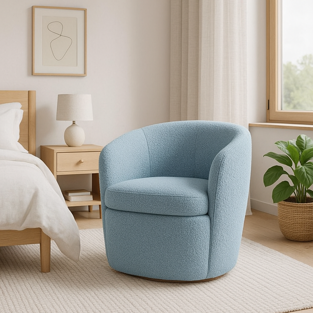 Ariya-  360-degree Swivel Barrel Chair for Living Room or Office