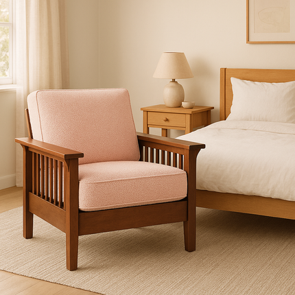 Talia- Solid Wood Modern Fusion Upholstered Armchair for Living Room or Bedroom