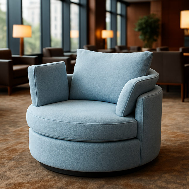 Sorelle- Round Base 360 Revolving Swivel Chair with Hidden Storage- Ideal for Kids, Living Room or Bedroom