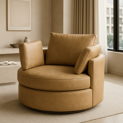 Sorelle- Round Base 360 Revolving Swivel Chair with Hidden Storage- Ideal for Kids, Living Room or Bedroom