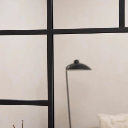PaneGleam- Window Pane Metal Framed Mirror for Living Room Foyer, Hallway, Bedroom or Hotel - Uber Decor