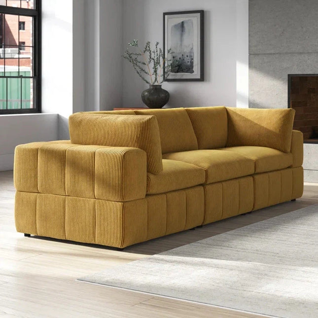 Liraya 108" Sofa- Bubble Style Cushioned 3 Seater Sofa for Living Room or Office - Uber Decor