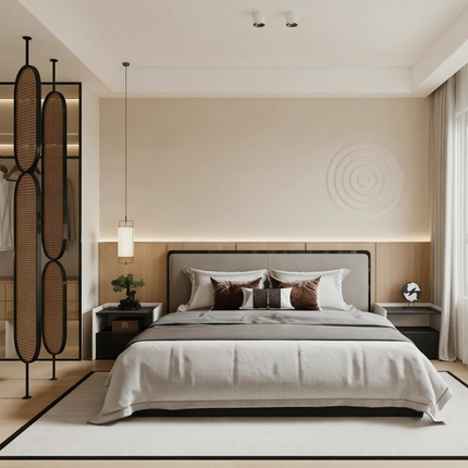 RAVENI Handcrafted Wooden Rattan Room Divider for Living Rooms, Lounges & Open Homes with Made-to-Order Customisation