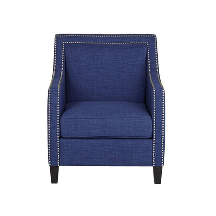 Rhesia- Traditional Style Square Shaped Embellished Upholstered Armchair for Living Room or Study - Uber Decor
