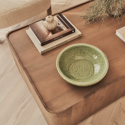 Fen Rectangular Coffee Table Modern Transitional Neo Classic European Designer Center Table Custom Finish Minimal Block Table for Formal Lounge